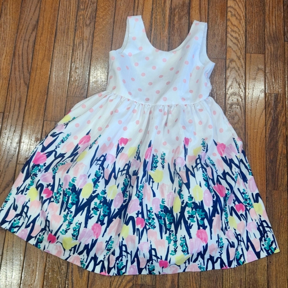 Gymboree Size 8 polka dot flower dress